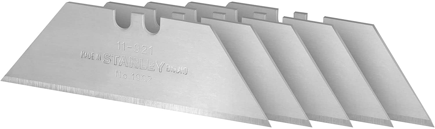 Stanley Trapezoidal blades 1992 without holes (0.65 mm blade thickness, 62 mm blade length), 5 pieces, 0-11-921