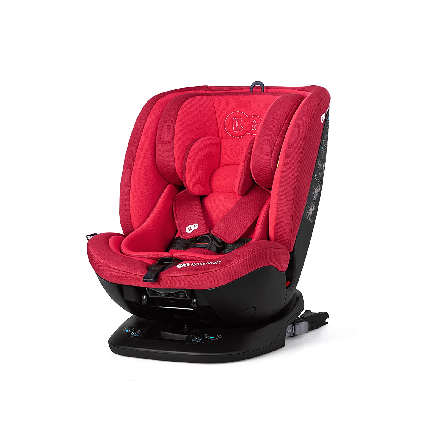 kk Kinderkraft Kinderkraft XPEdition Child Car Seat with 360 Degree Rotation, Isofix, Top Tether, Base Station, Special Safety Systems, FWF and RWF, from Birth Group 0/1/2/3 0-36 kg, Red