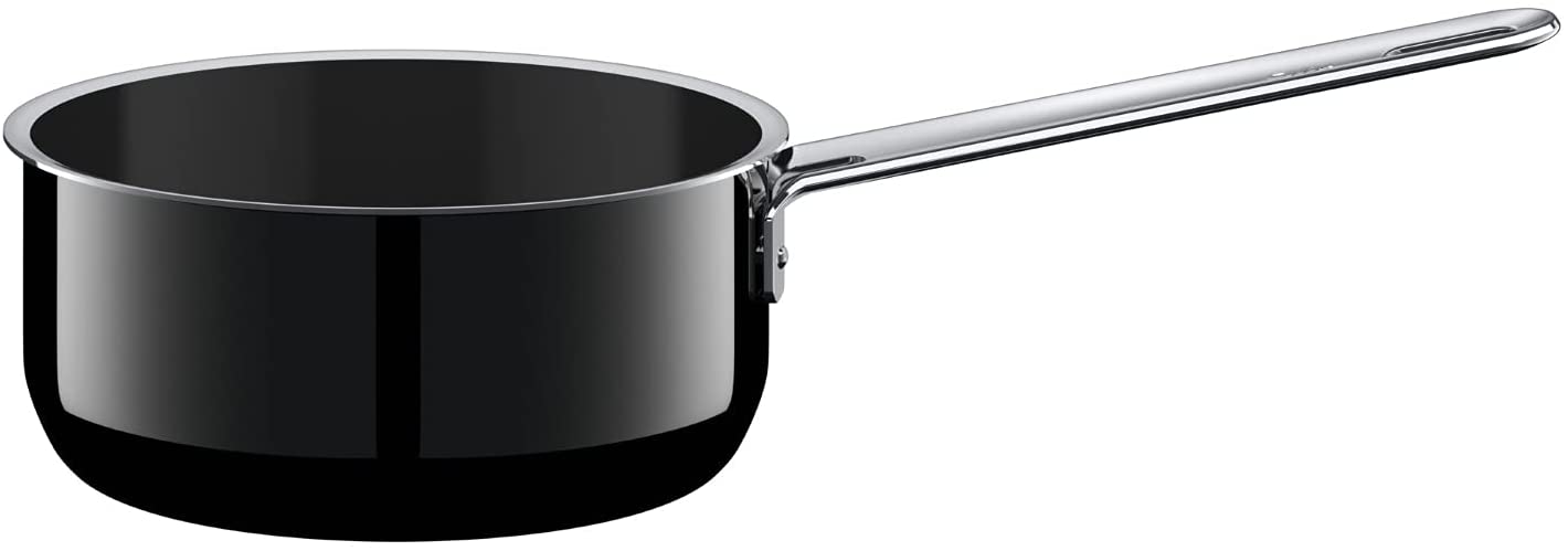 Silit Zeno Black Saucepan without Lid Diameter 16 cm 1.3 L Silargan Ceramic Suitable for Induction Cookers, Dishwasher Safe, Black