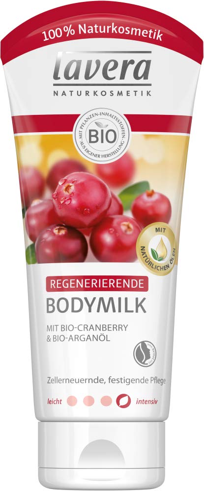 Lavera Organic Rain Body Milk Organic Cranberry and Organic Argan Oil (6 x 200 ml)