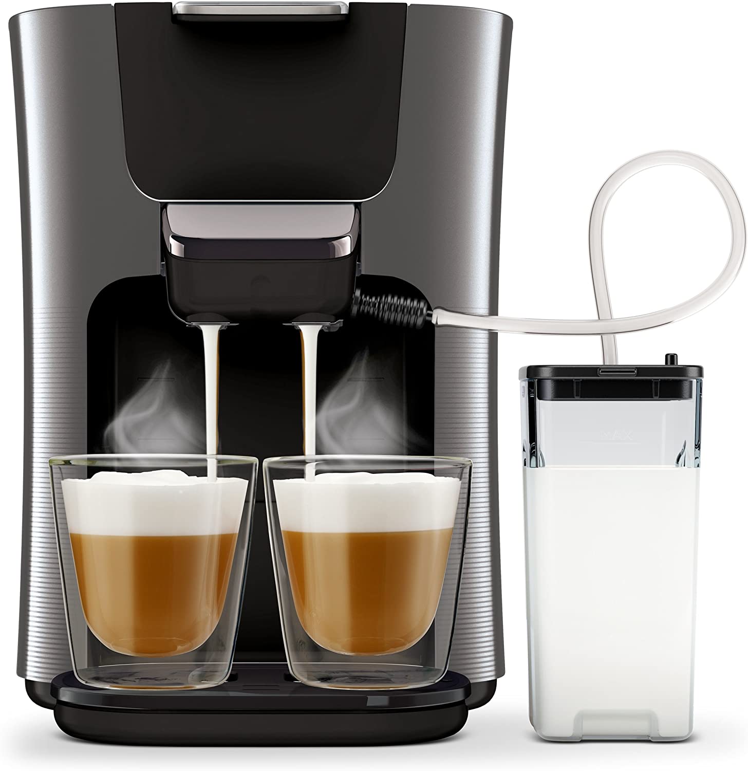 Philips Domestic Appliances Philips HD6574/50 Coffee Pod Machine (Senseo Latte Duo, 2 Coffee Fresh Milk
