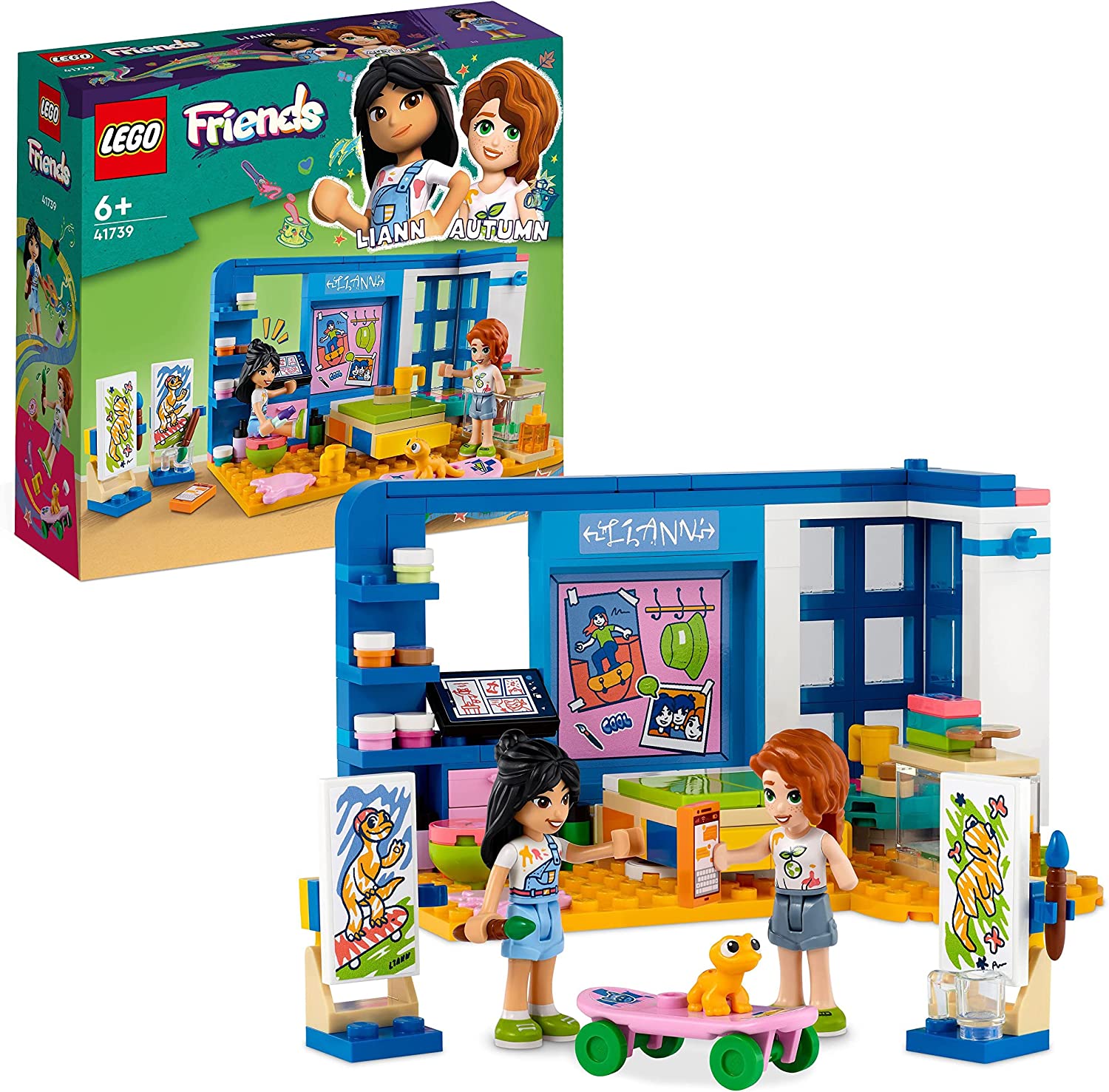 LEGO 41739 Friends Liann\'s Room Mini Art Toy Small Collectable Gift with Mini Dolls Liann and Autumn 2023 Series