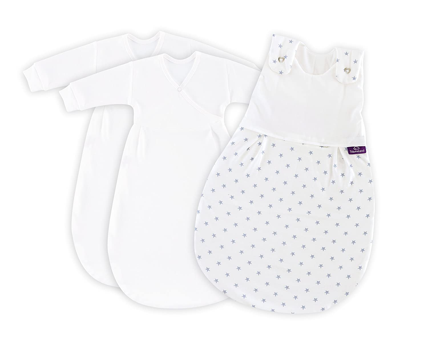 Träumeland Stars Blue Size 50/56 S0101352 Baby Sleeping Bag Liebmich 3-Piece Kit, Multi-Colour