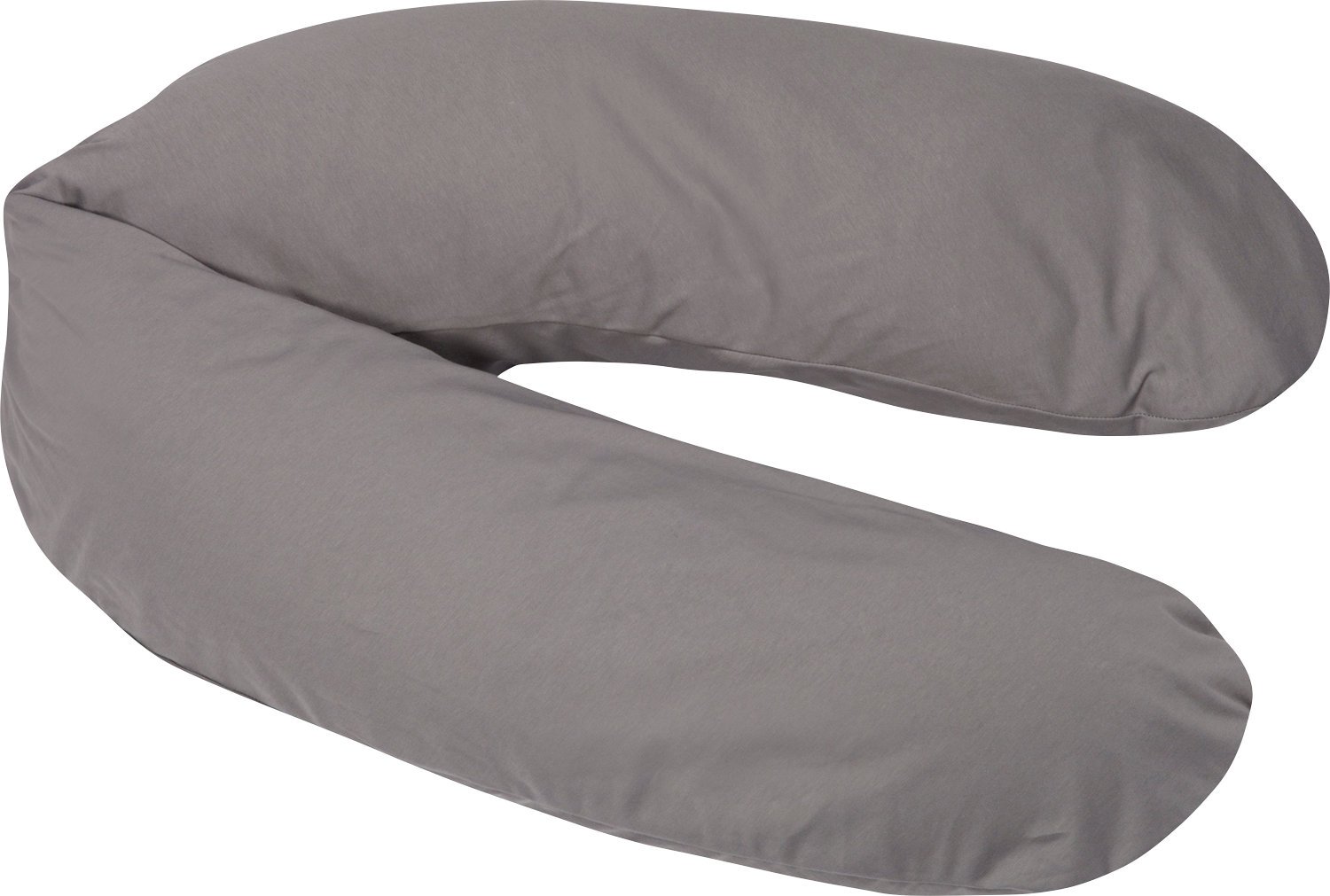 Joyfill nursing pillow, Flexofill pregnancy pillow for mothers and babies, 190 x 40 cm (806 metal grey)