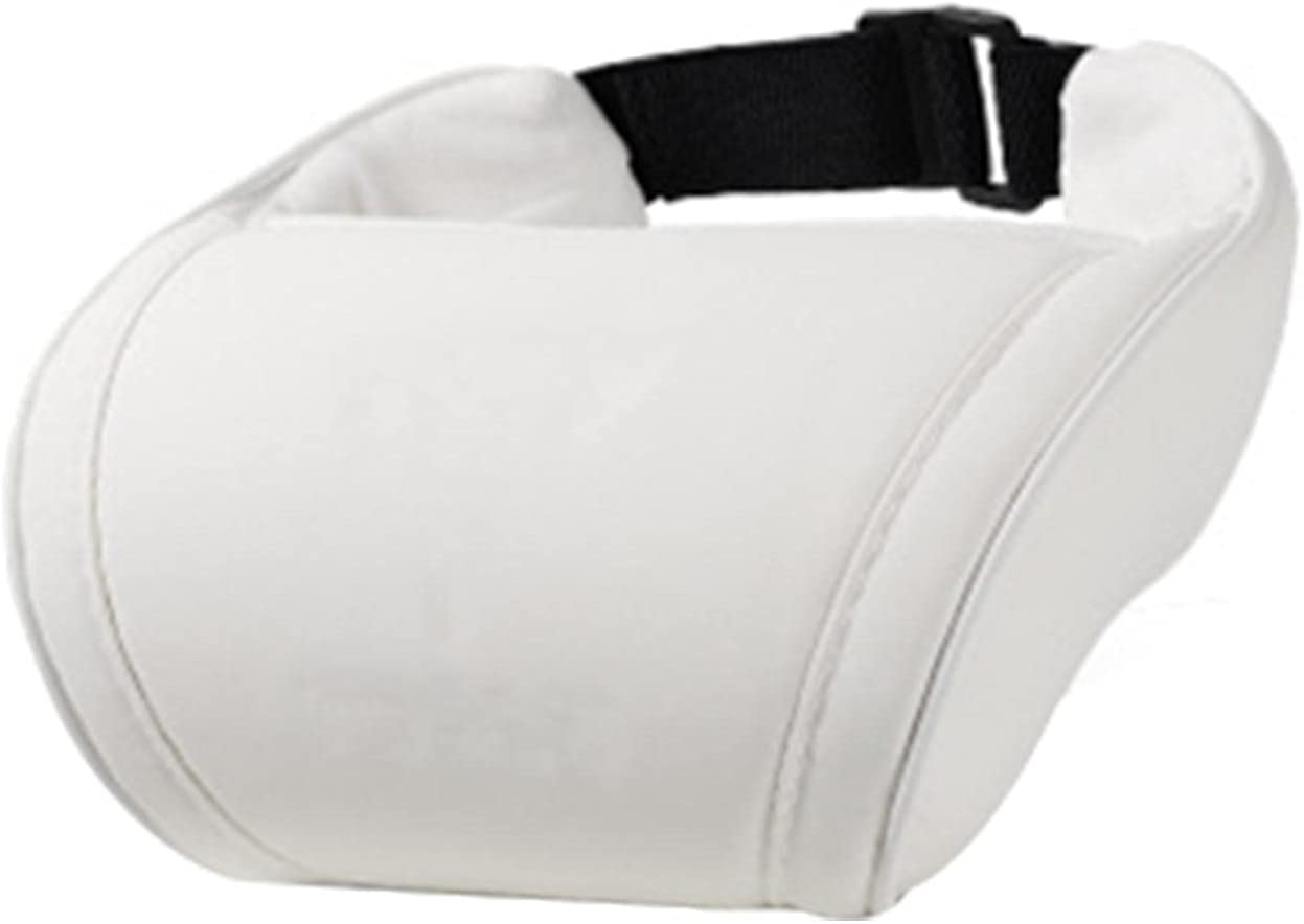 SDFLKAE Car Seat Headrest Neck Pillow Easy Installation Sleep Support for Tesla Model S (White)