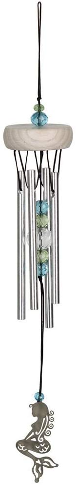 Woodstock Chimes Fantasy Mermaid Wind Chime, Silver, One Size