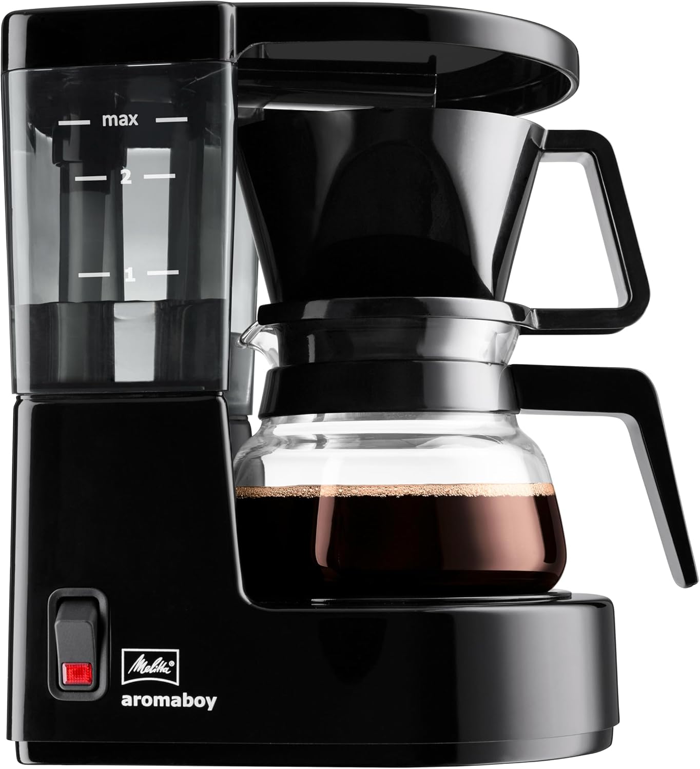 Melitta Filter Coffee Machine with Glass Jug, Aromaboy, 2 Cup Glass Jug, Filter Insert