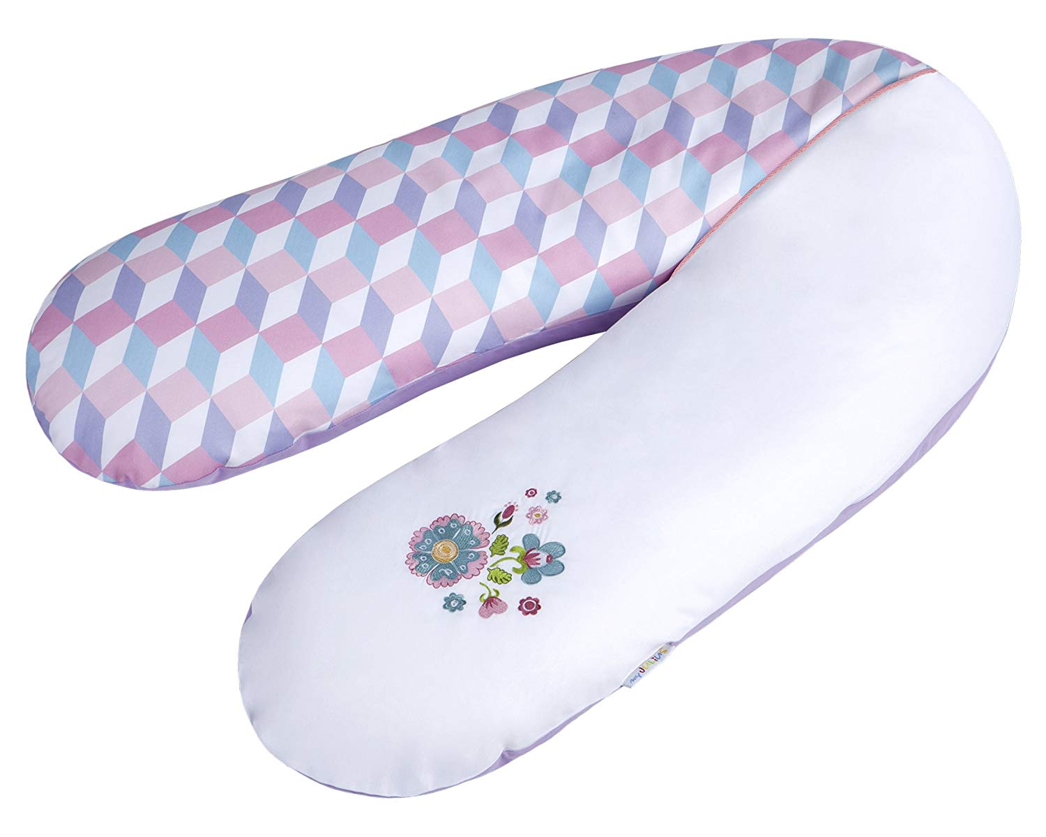 My Julius 4670516630 Nursing Pillow with Pearl Filling 190 cm with Appliqué Sugar Baby