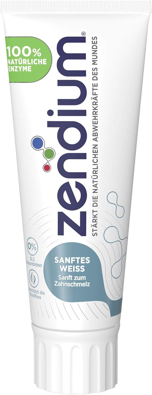 Zendium Toothpaste Gentle White (with Mild Flavor - with Bio-Science Formula with Proteins and Enzymes) (1 x 75 ml)