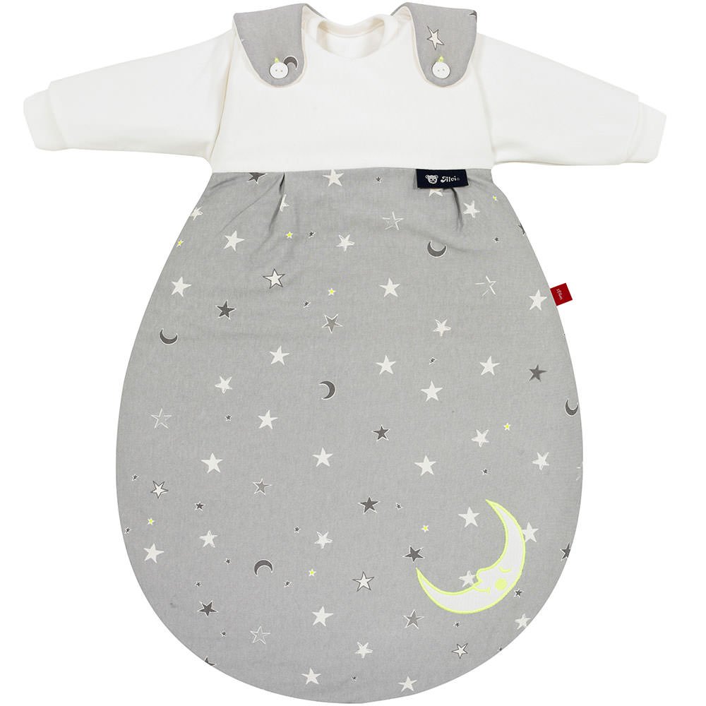 Alvi s.Oliver by Baby Mäxchen Sleeping Bag Stars Grey Neon 3-Piece Size 50/56 cm Design Grey Neon