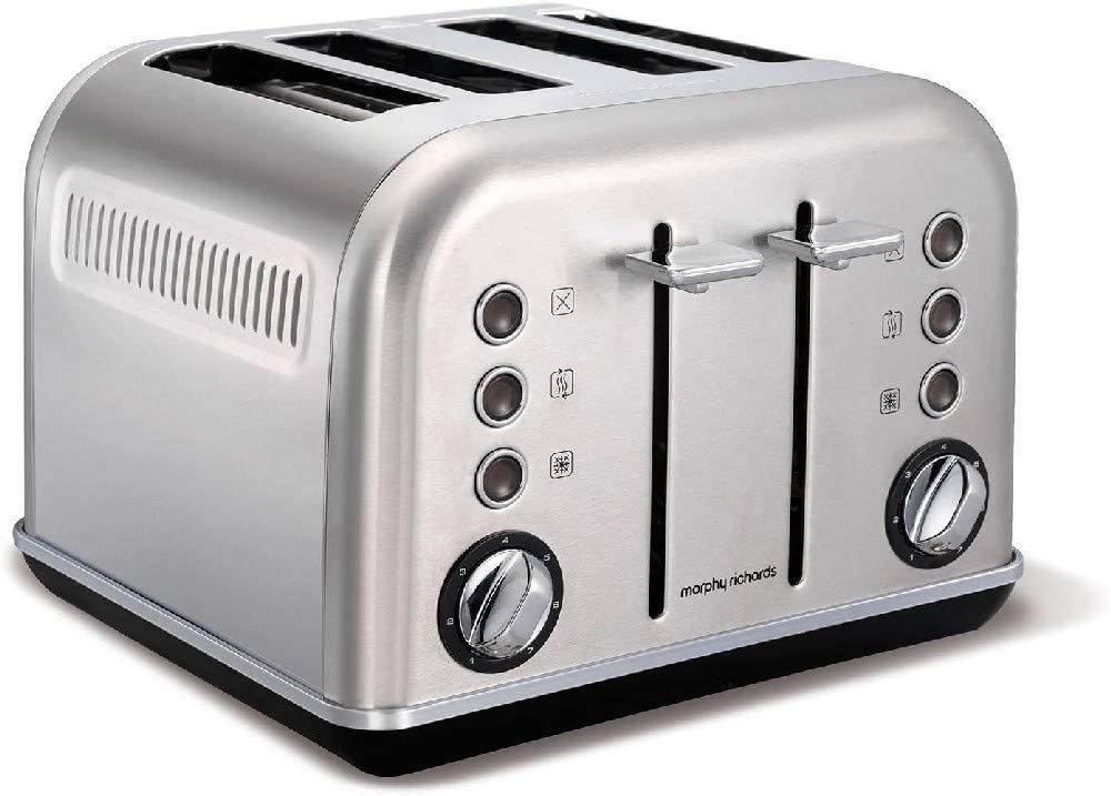 Morphy Richards Accents Toaster 4 Slot, black