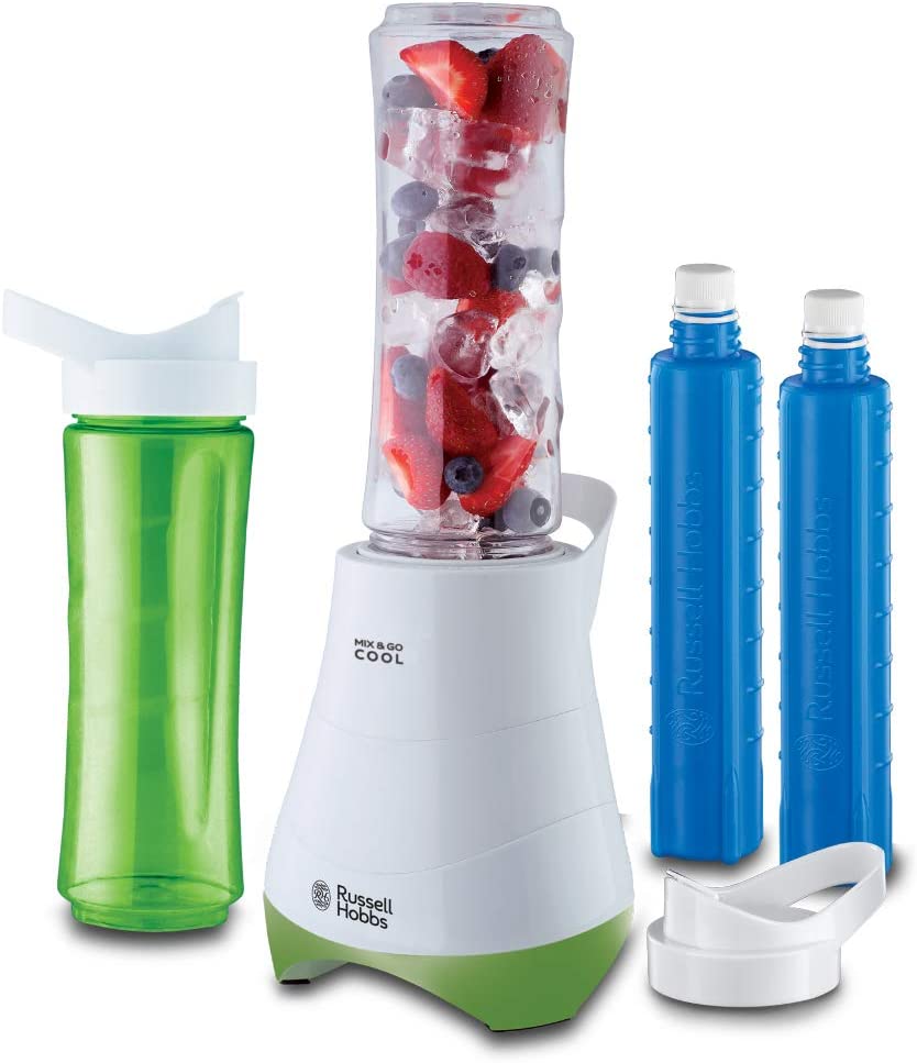 Russell Hobbs Mix&Go Smoothie Maker, 600 ml, white/green