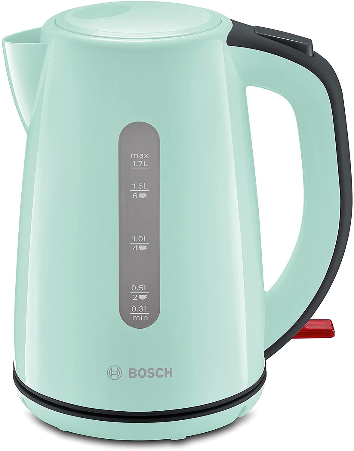 Bosch TWK7502 Cordless Kettle, 2200 W, Mint Turquoise / Black-Grey