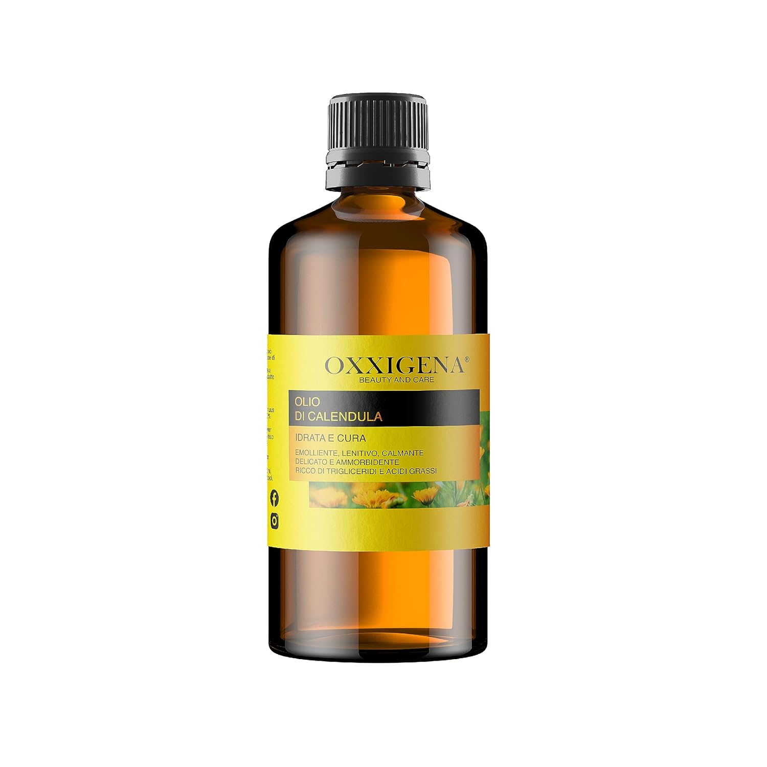 Oxxigena Calendula Oil (Oleolite) - 250ml - indicated for scars, cracked, cracked skin, redness and burns. Nourishing and soothing for sensitive and delicate skin - Vegan, GMO free