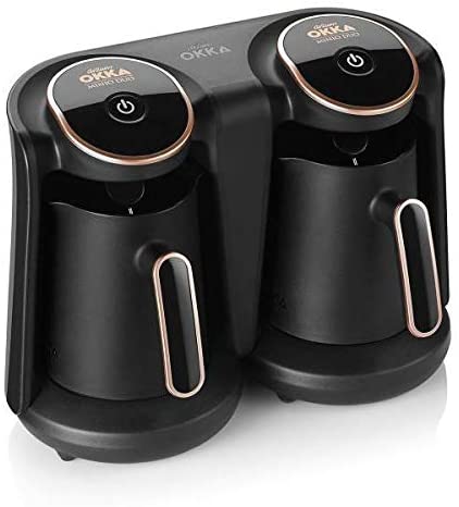 Arzum OKKA Minio Duo Coffee Machine, 1-8 Cup Capacity, Washable Coffee Pot, Acoustic Alarm System, Compact Design, 880 W Power, Coffee Measuring Spoon