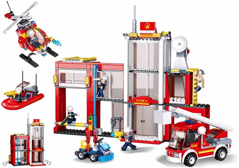 Sluban Building Blocks Fire Series Fire Station [M38 B0631]