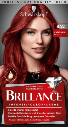 Schwarzkopf Brillance Hair color Cashmere red 842, 1 pc