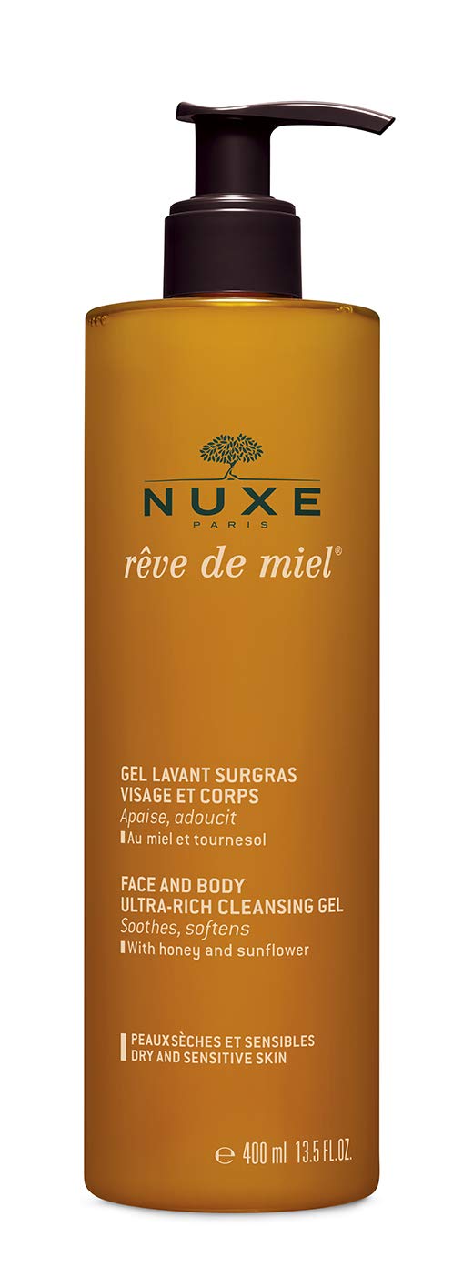 Nuxe Rêve de Miel - Cleansing Gel for Dry Skin - Face and Body Care (1 x 400 ml)