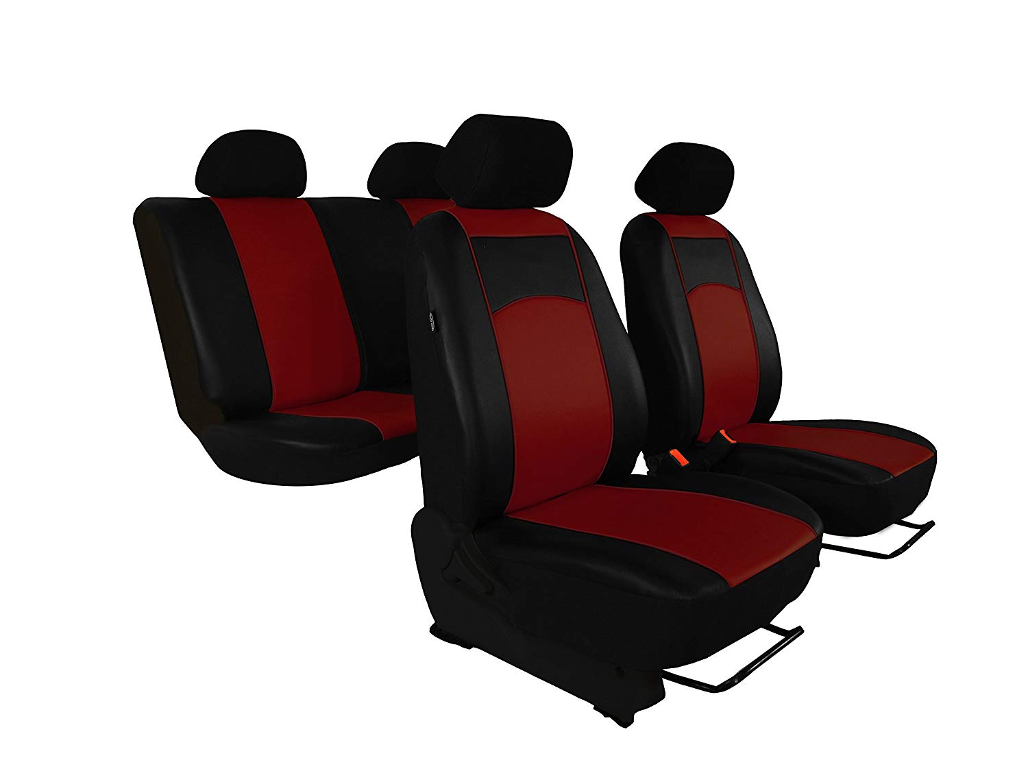 \'Universal Imitation Leather Seat Cover Set for Tuning i10 i Design Faux Leather with Decorative Outside. This offer Deep Red