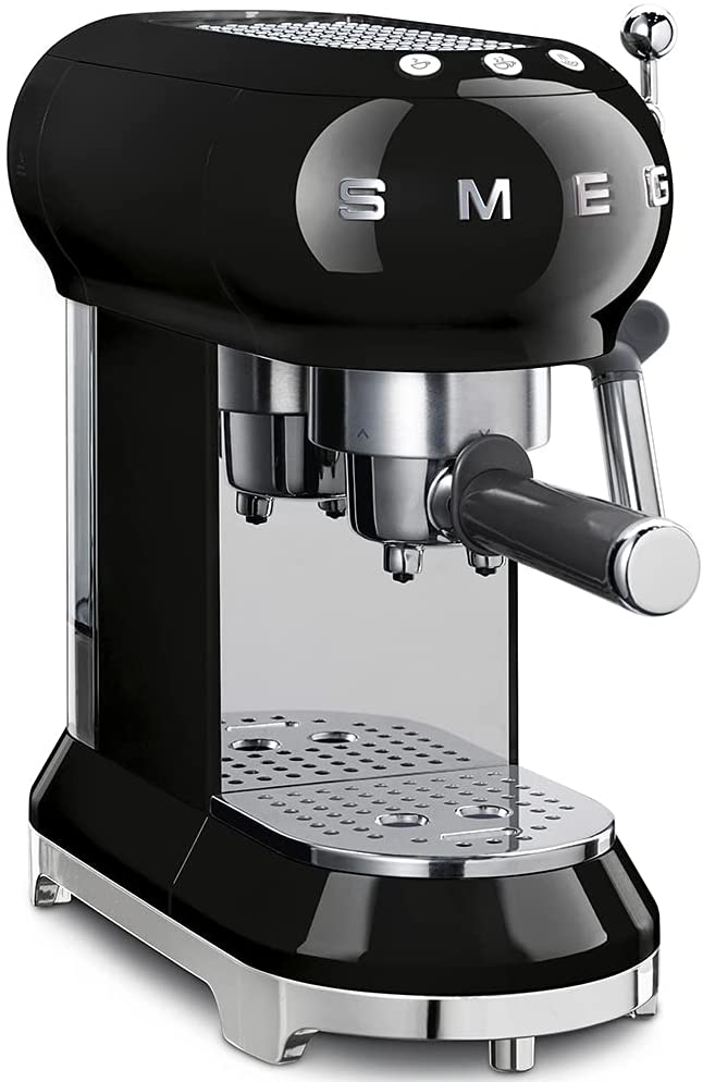Smeg ECF01BLEU 1350 Plastic Espresso Coffee Machine 1 Litre Black