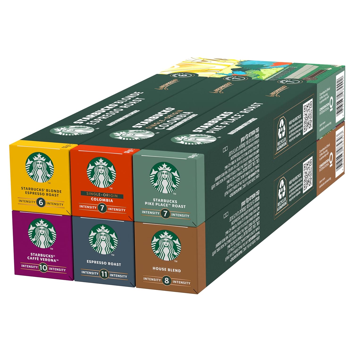 STARBUCKS Discovery Variety Pack by Nespresso, Coffee Capsules 6 x 10 (60 Capsules) - Exclusive to Amazon