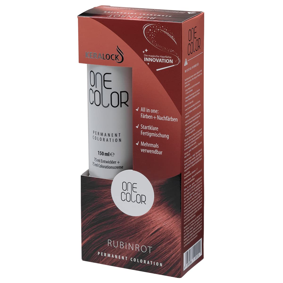 One colour by Keralock permanent colouration (ruby red), ‎ruby-red