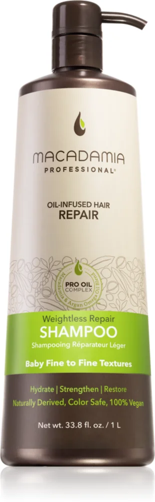 Macadamia Natural Oil Weightless Repair lightweight moisturizing shampoo for all hair types