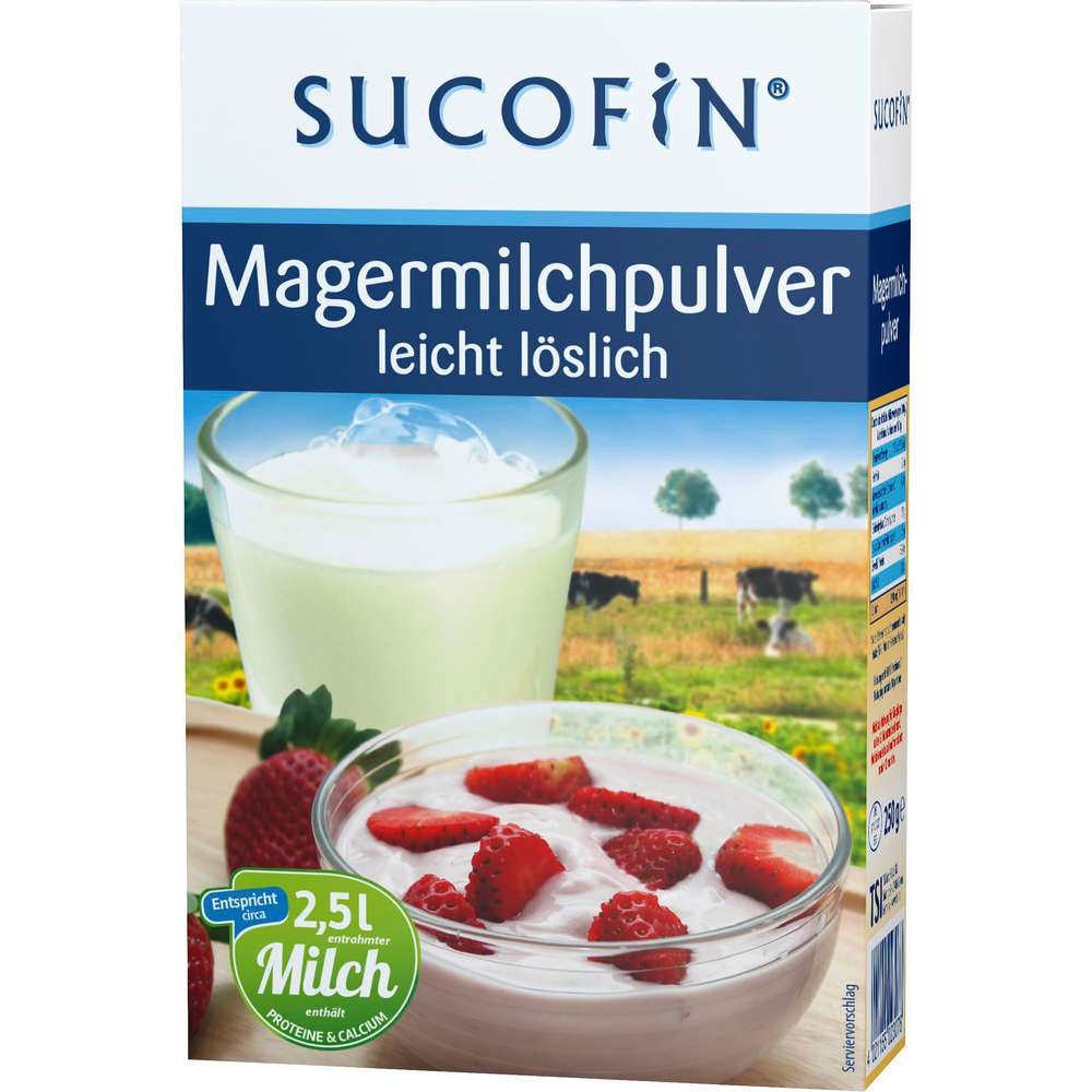 Skimmed milk powder, easily soluble