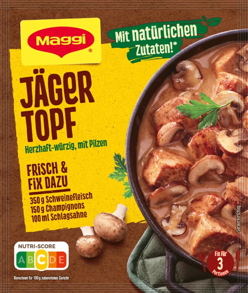 Maggi Fix für Jäger Topf herzhaft gewürzt mit natürlichen Zutaten 30g