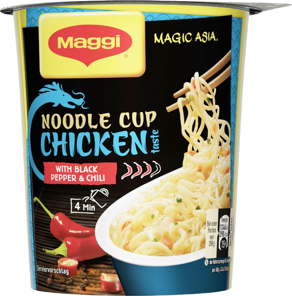 Maggi Magic Asia Noodle Cup Chicken Snack with chicken flavor 63g