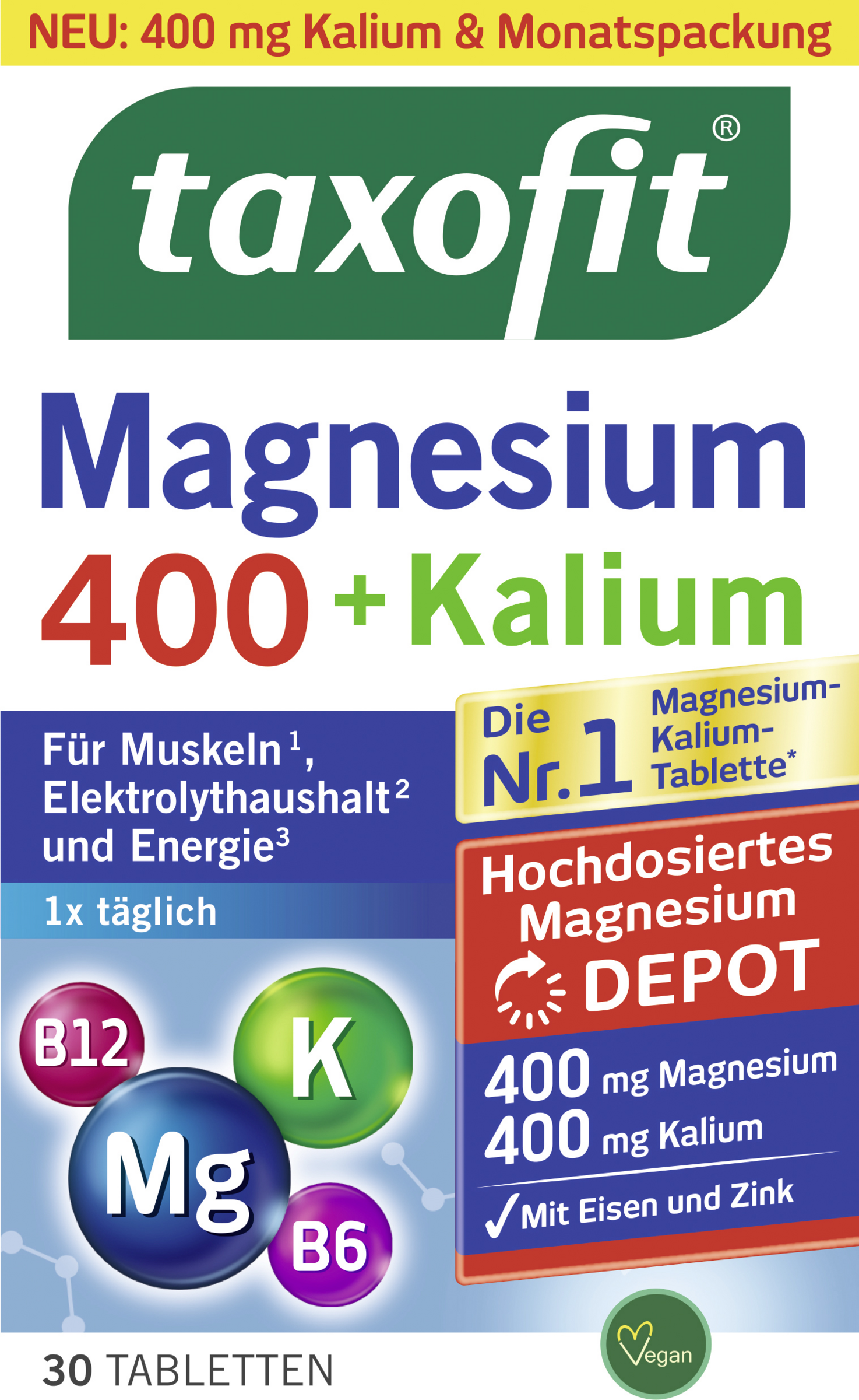 Magnesium 400 + Potassium Tab 30