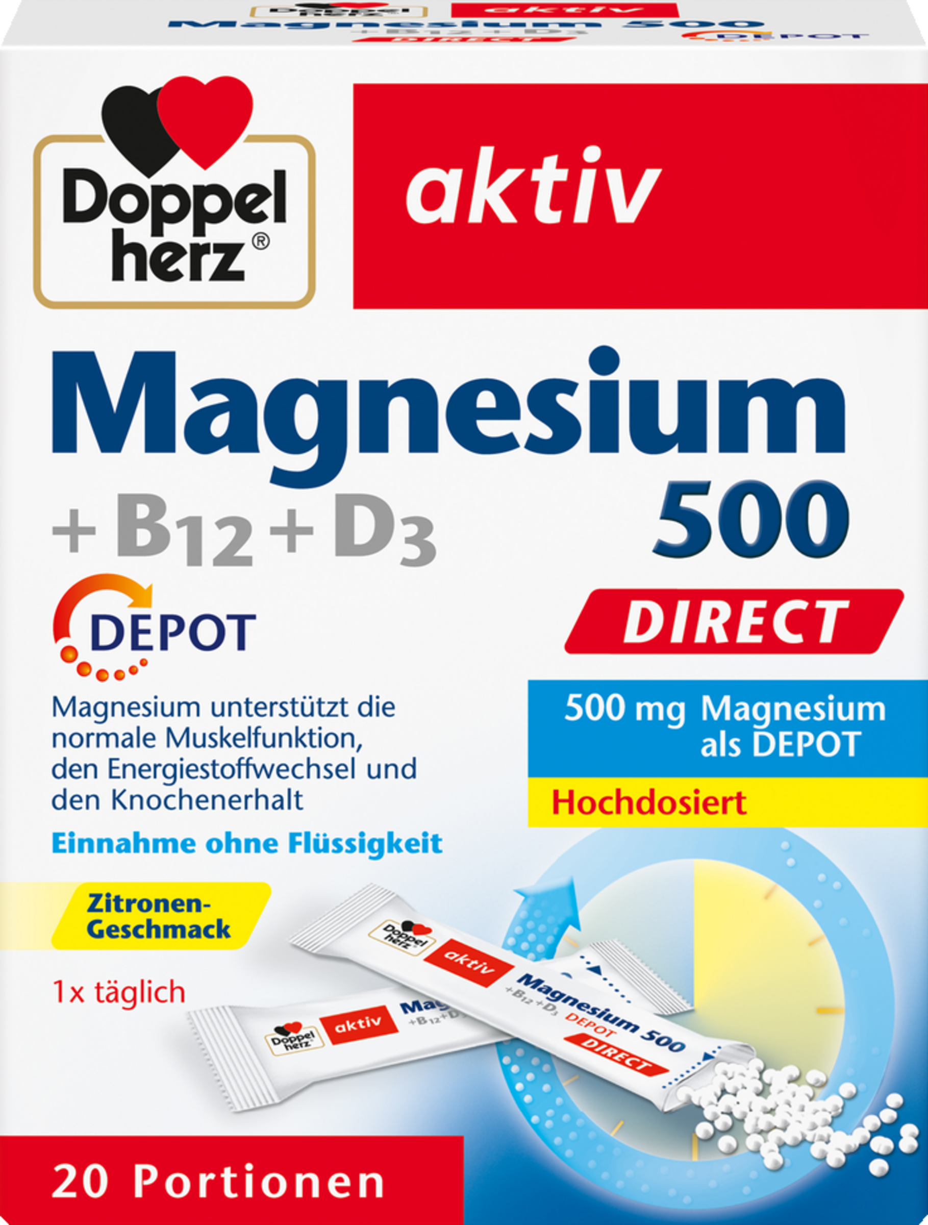 Magnesium 500 + B12 + D3 Direct Depot