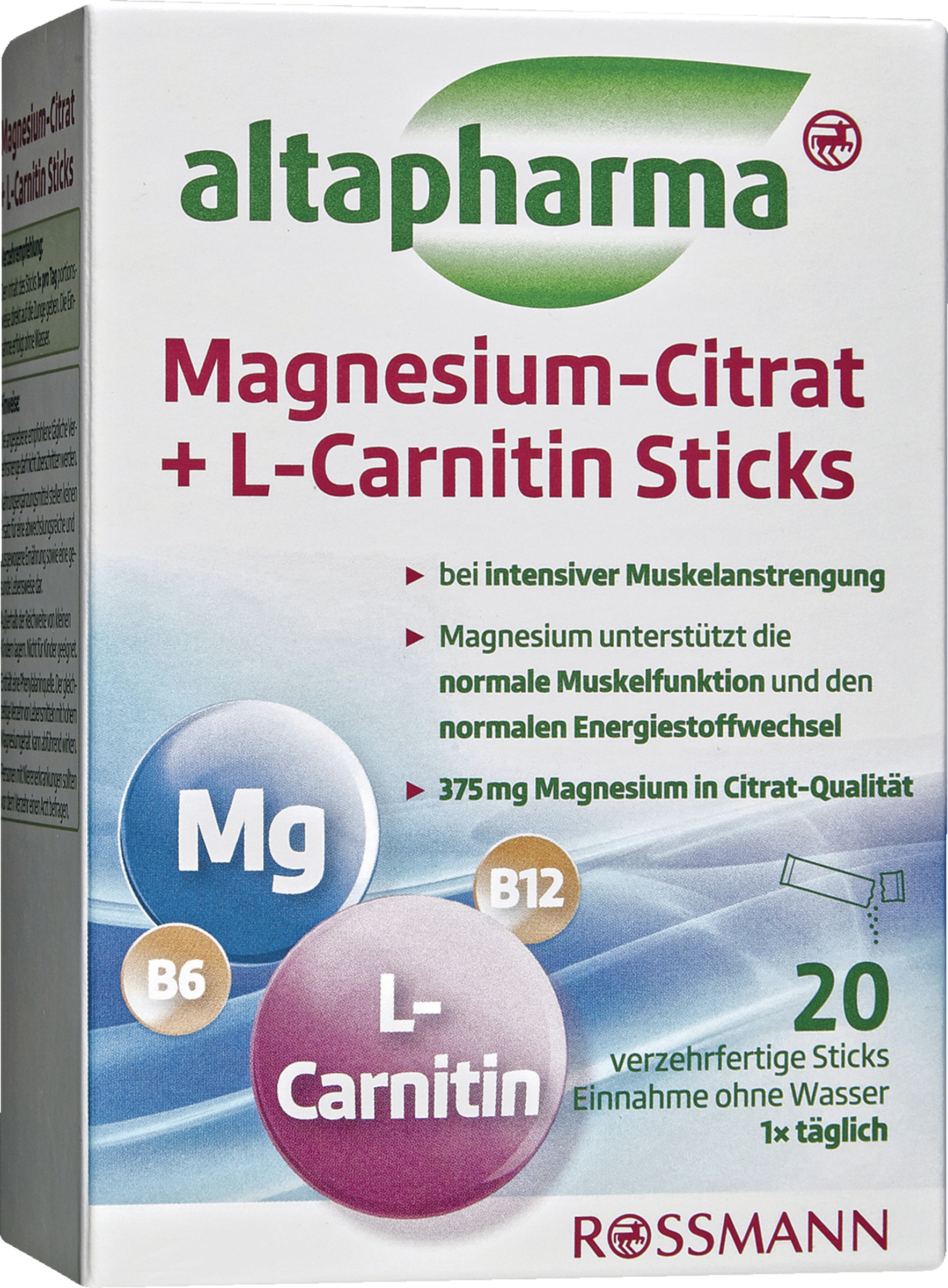 Magnesium-citrat + L-carnitine sticks