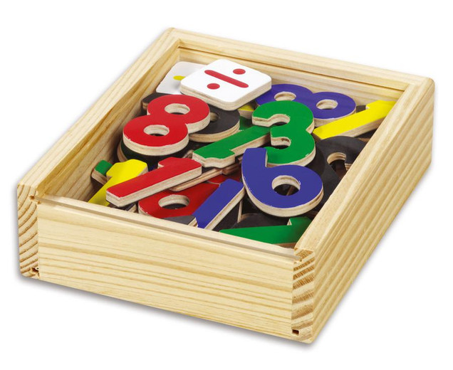 Magn Numbers In Wooden Box