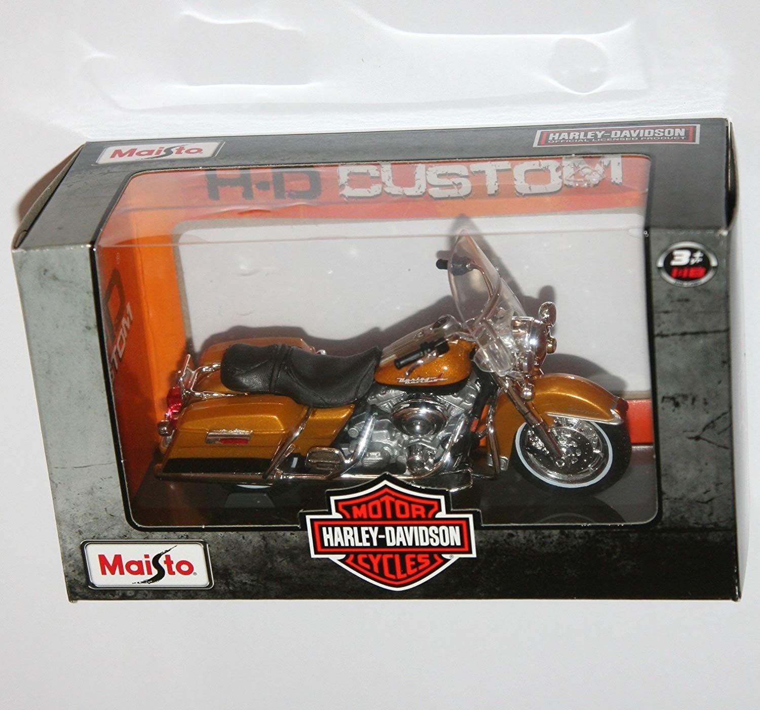 Maisto Harley Davidson 1999 FLHR Road King (Gold) Motorbike Model Scale 1: 