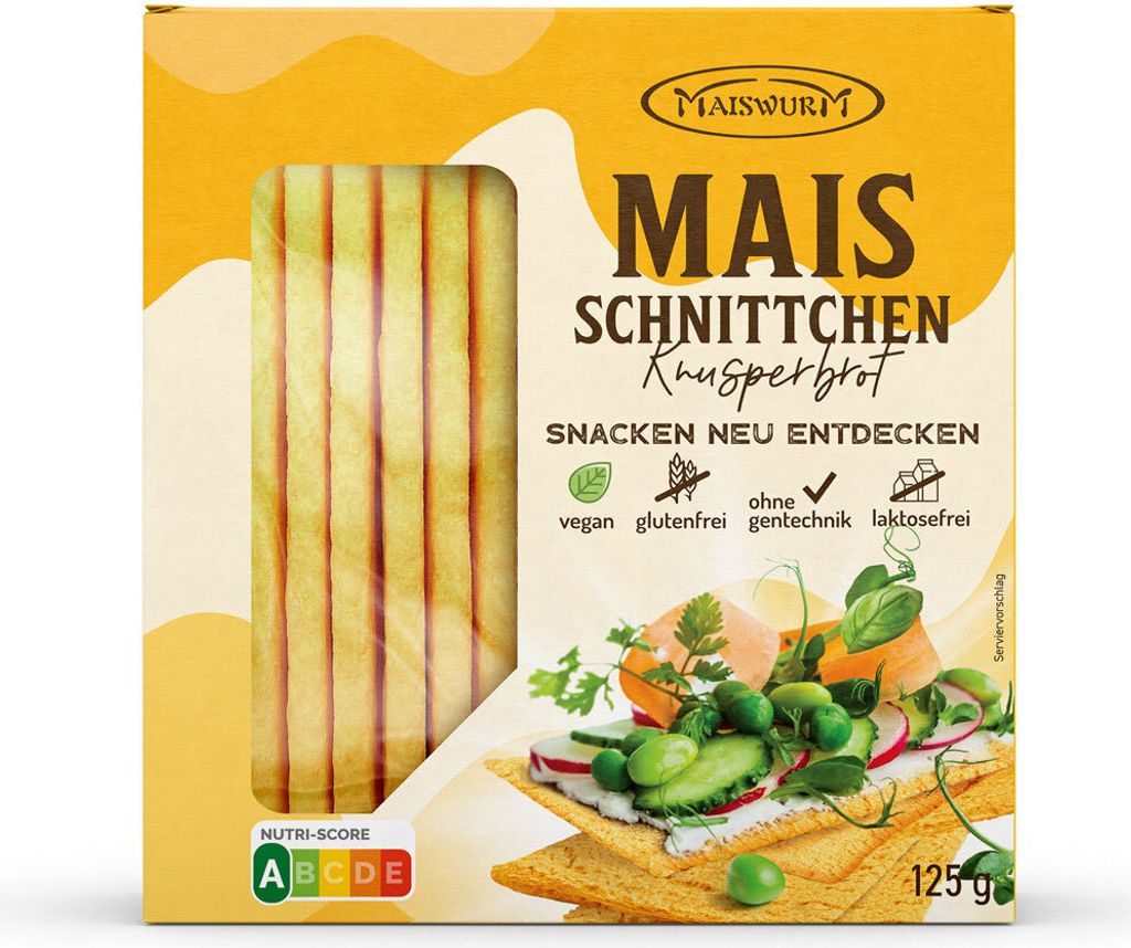 Corn worm crispy bread corn slices 125g