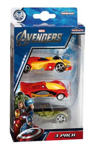 Majorette 213089701 The Avengers 3 Pack, 4 Assorted Designs, 1: 64 Scale
