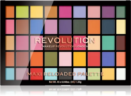 Makeup Revolution Maxi Reloaded Palette Palette with powdery eyeshadows