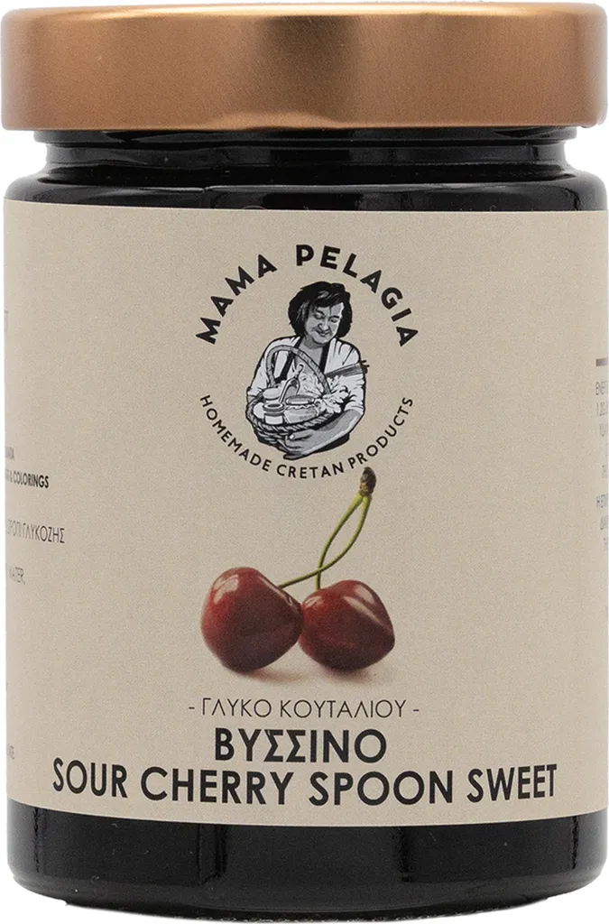Mama Pelagia Sauerkirsch Marmelade – Handgemachte Delikatesse aus Kreta – 400g