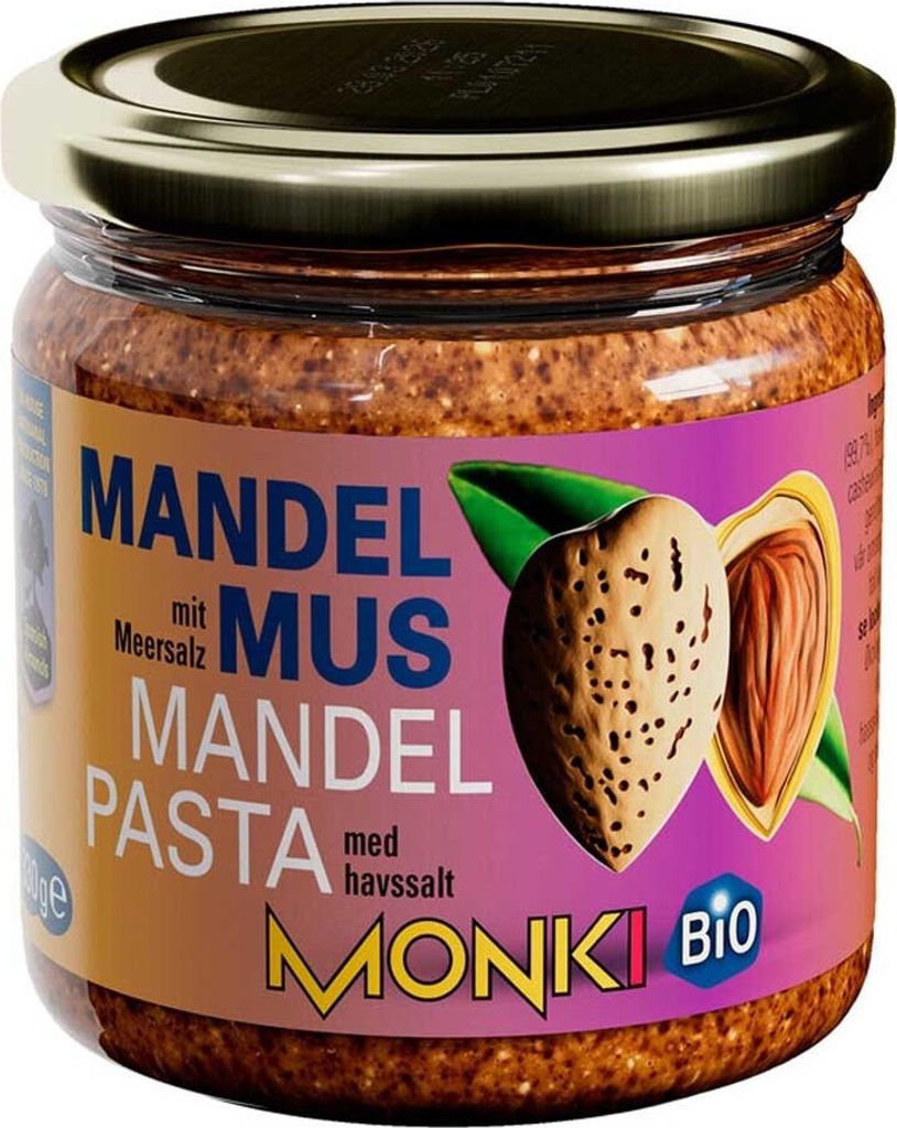 Mandelmus - braun geröstet mit Meersalz 330g
