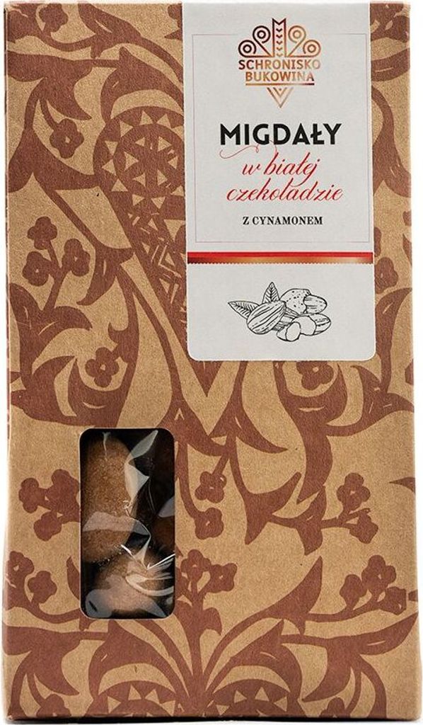 Almonds in white chocolate with cinnamon 100g - Schronisko Bukowina