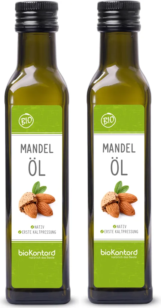 Mandelöl  2x250ml - 100% rein I nativ und kaltgepresst von bioKontor