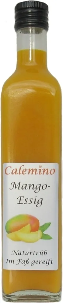 Mango vinegar with 50% fresh mangoes, naturally cloudy, 500ml