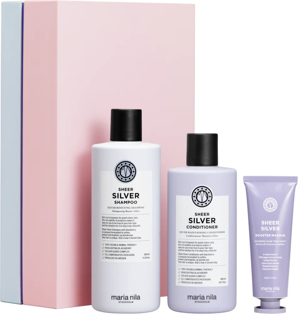 Maria Nila Sheer Silver Holiday Box Gift Set (for Bleached Hair)