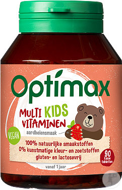 Marma Optimax Children's Multi Kids Vitamins Strawberry Flavor 90 Chewable Tablets