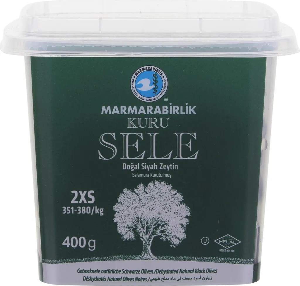 Marmarabirlik Kuru Sele Dried Natural Black Olives 400g