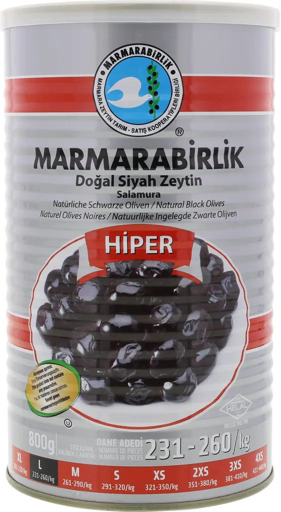 Marmarabirlik Natural Black Olives (1.26 kg)