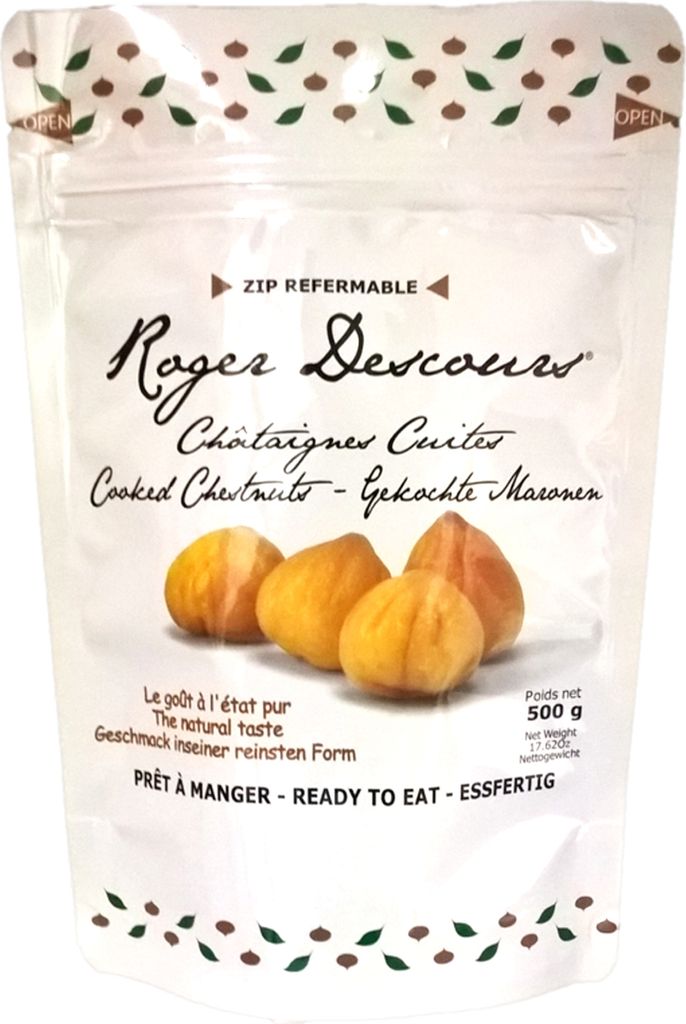 Chestnuts, whole, cooked, 500 g