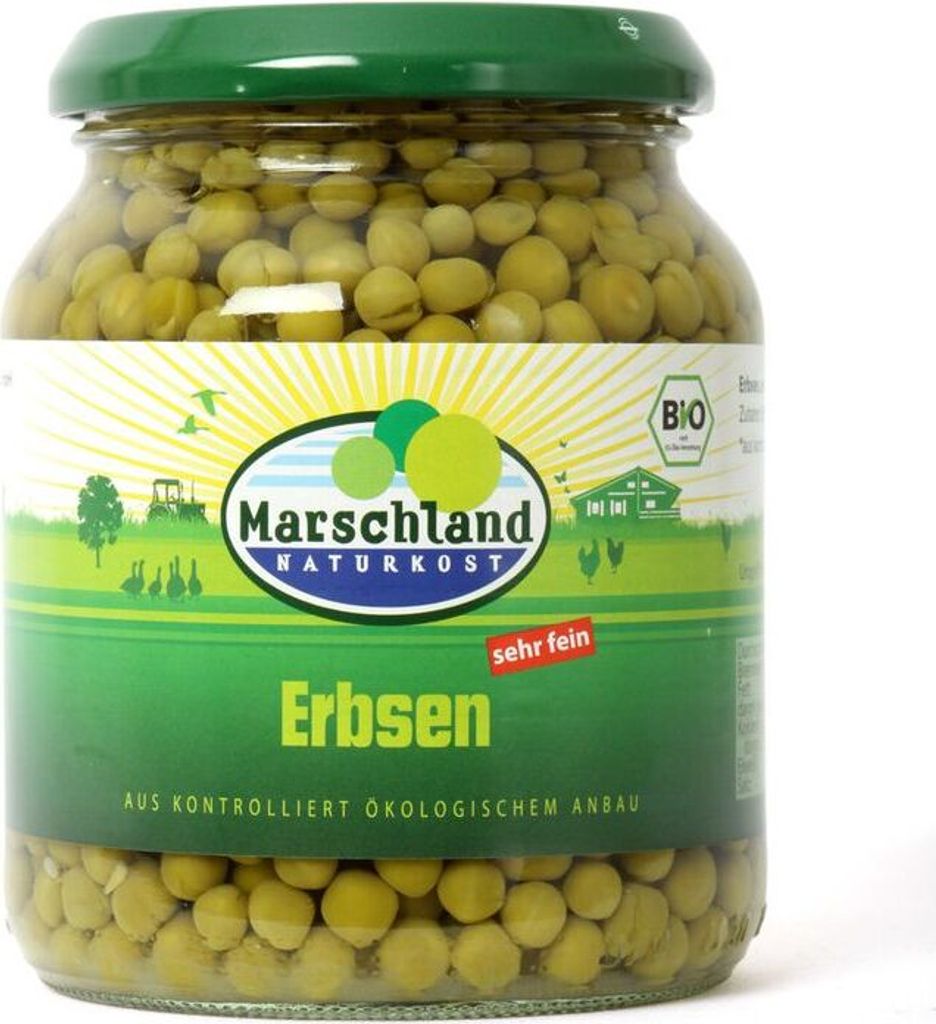 Marshland peas fine 370 ml Gl. -- 0.23 kg