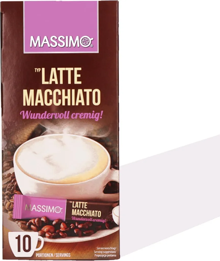 MASSIMO Latte Macchiato 160 Sticks Vorteilspack (16 x 10 Stick á 12,5g) Instantkaffee